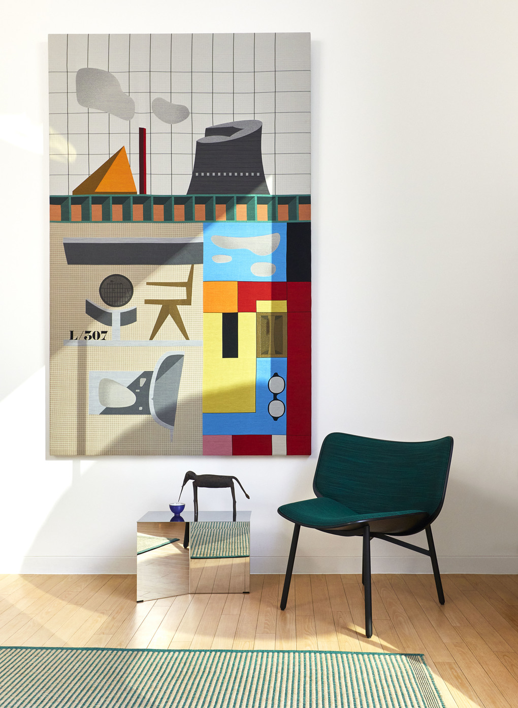 Tapis rug black and green | Shop at HAY.nl